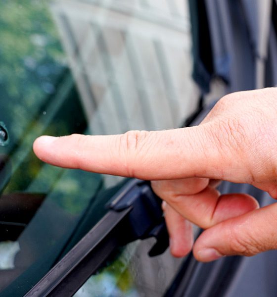 Windshield Damage from Road Debris